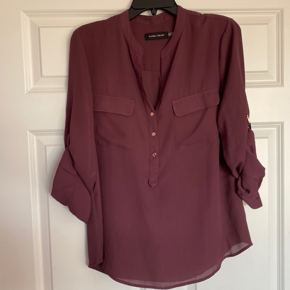 Ivanka Trump Tops - Maroon blouse